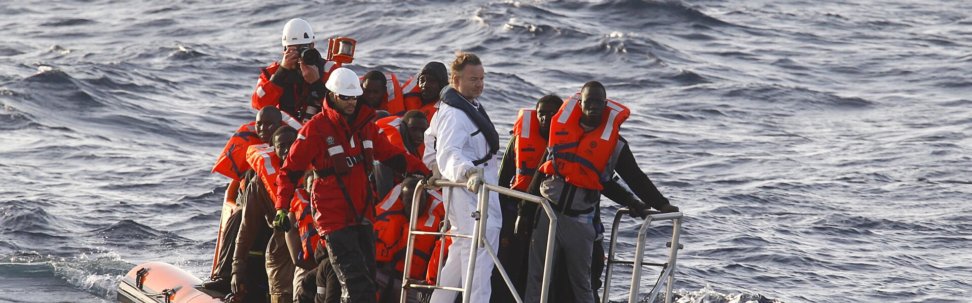 Kapitän Klaus Vogel bei einem Rettungseinsatz