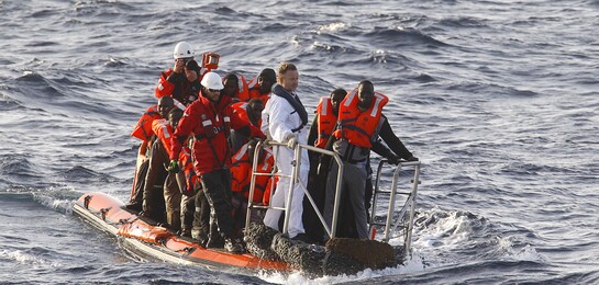 Kapitän Klaus Vogel bei einem Rettungseinsatz