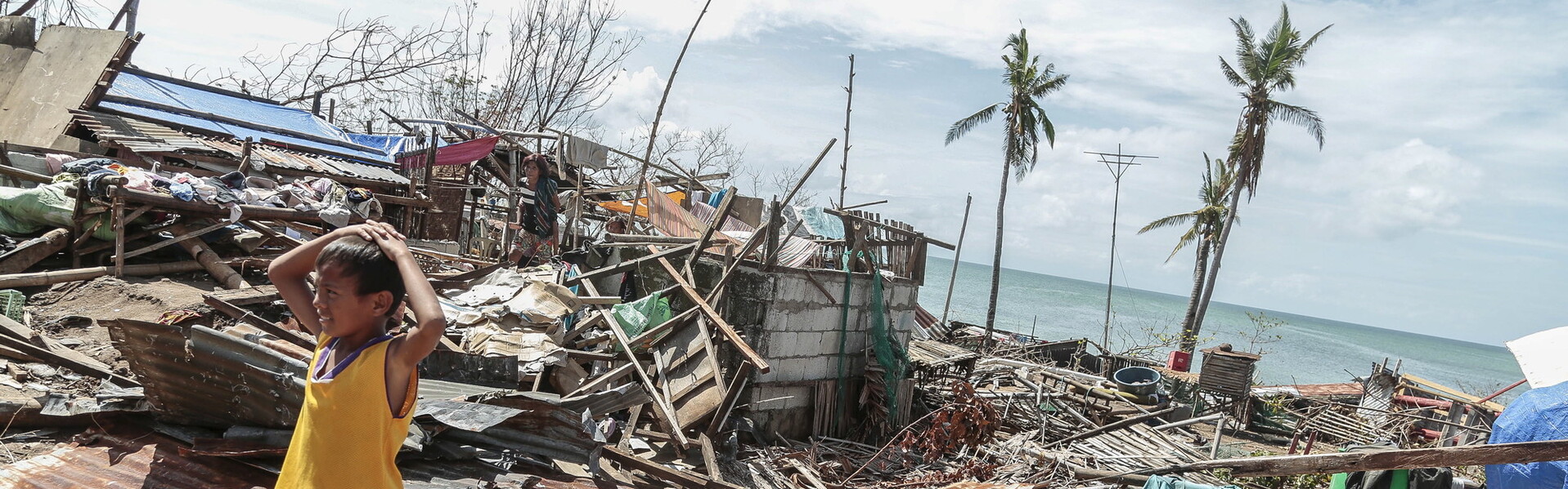 Ein Taifun hat auf den Philippinen viele Häuser zerstört (Symbolbild)