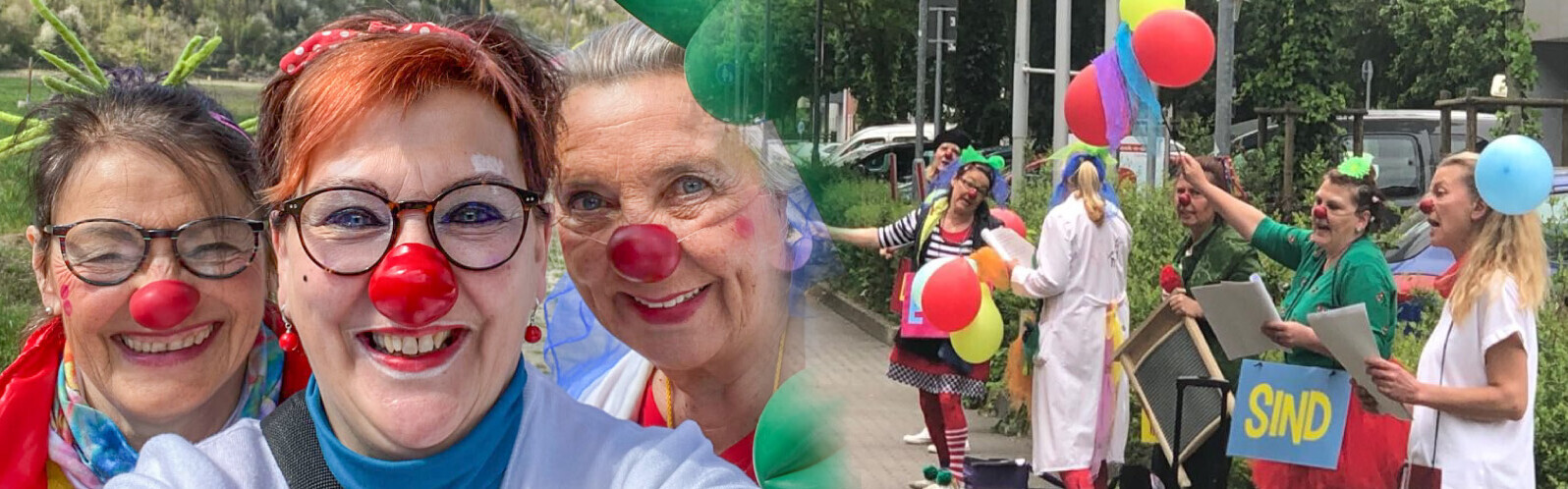 Clowns im Einsatz für die vom Hochwasser betroffenen Menschen im Ahrtal