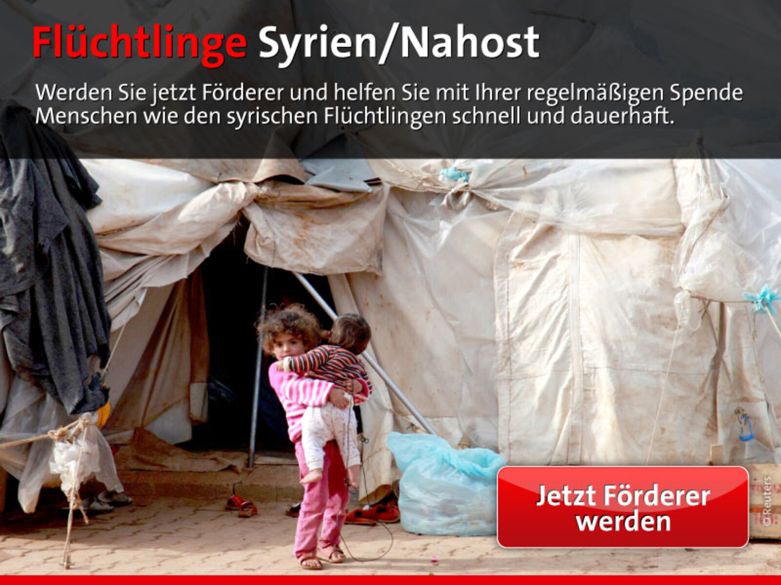 Förderer werden und Menschen wie den syrischen Flüchtlingen schnell und dauerhaft helfen