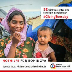 Nothilfe für die Rohingya in Myanmar und Bangladesch: 5 Euro schenken einer Rohingya-Familie Trinkwasser Nothilfe für die Rohingya in Myanmar und Bangladesch: 5 Euro schenken einer Rohingya-Familie Trinkwasser