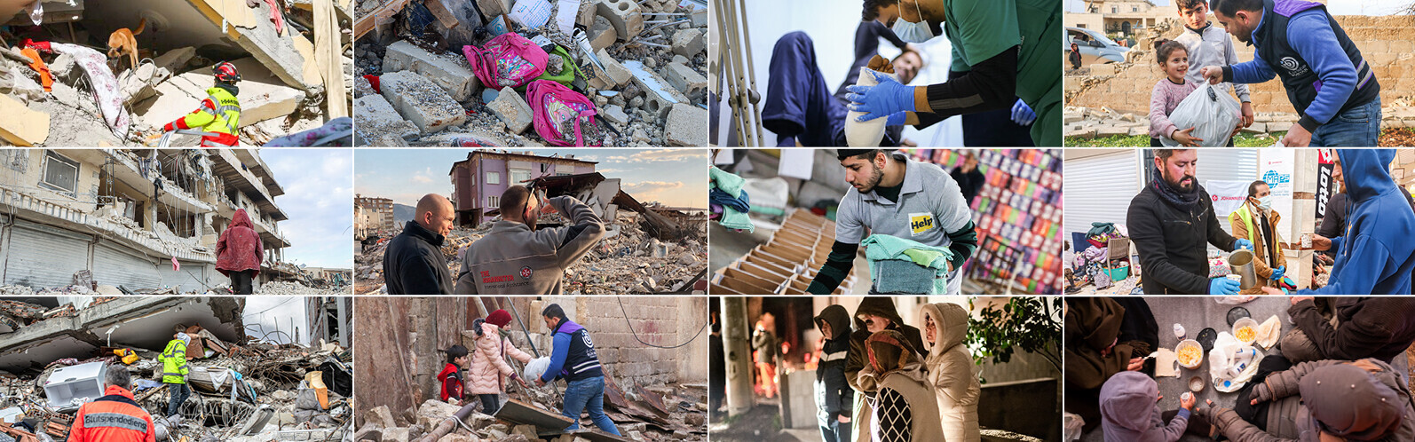 Hilfsorganisationen im Bündnis Aktion Deutschland Hilft im Einsatz nach dem Erdbeben in der Türkei und Syrien