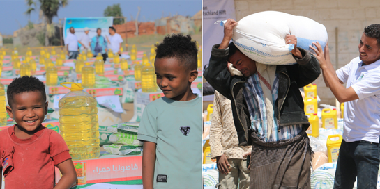 Menschen im Jemen erhalten Nothilfe