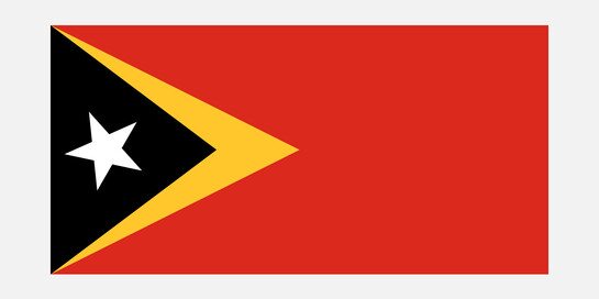 Flagge von Timor Leste (Osttimor) 