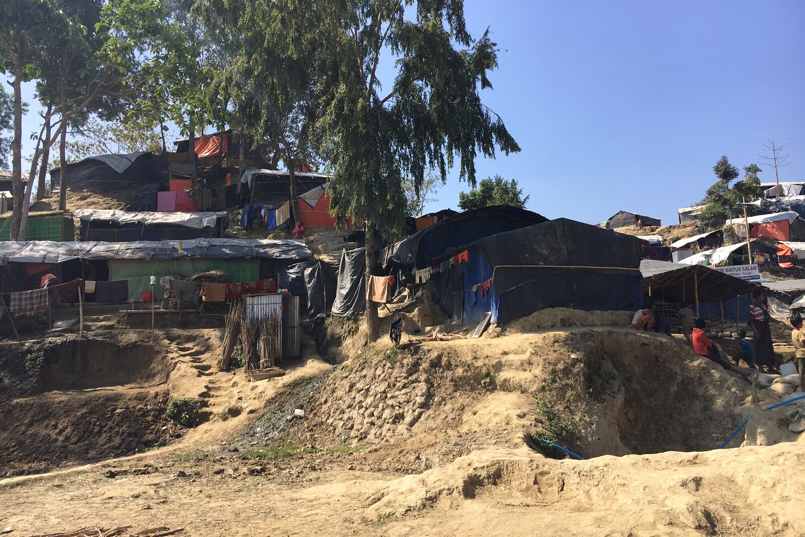 Unterkünfte im Flüchtlingscamp Unchiparang in Bangladesch im Januar 2018