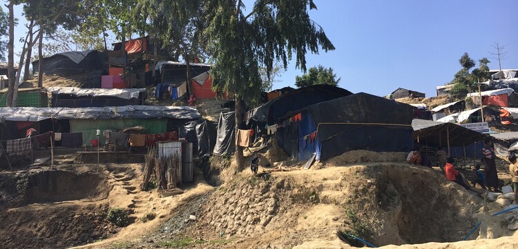 Unterkünfte im Flüchtlingscamp Unchiparang in Bangladesch im Januar 2018 Unterkünfte im Flüchtlingscamp Unchiparang in Bangladesch im Januar 2018