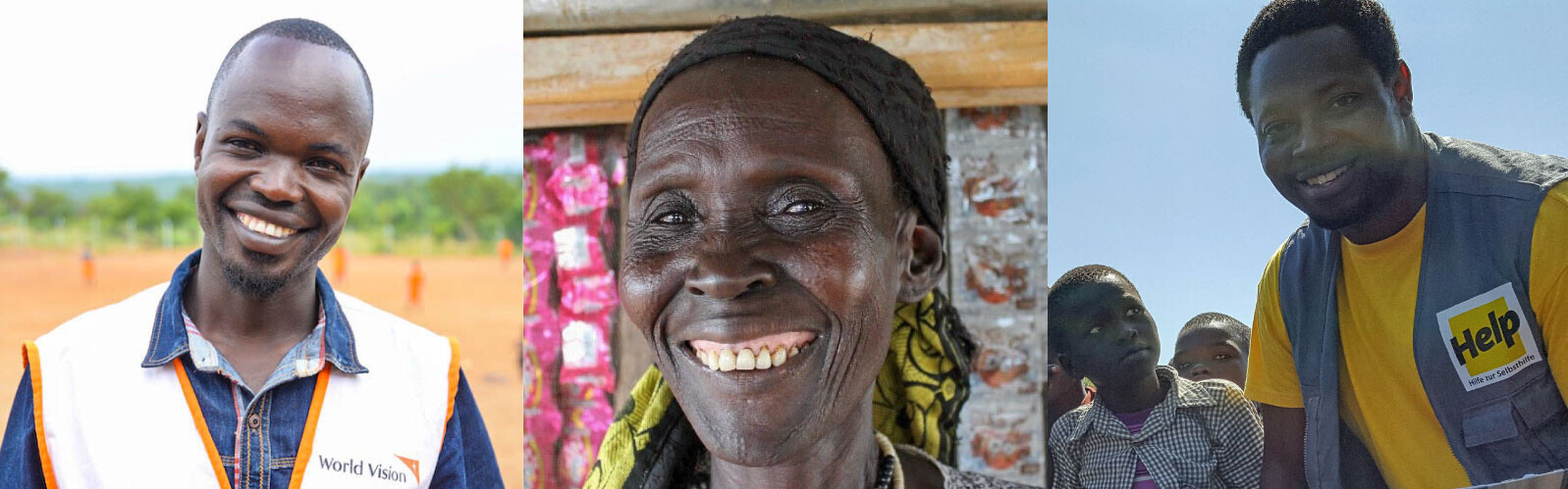 Helfer und Menschen, denen geholfen wurde, aus dem Südsudan. Mit Ihrer Spende helfen auch Sie!