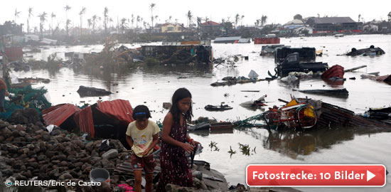 Taifun Haiyan hat auf den Philippinen eine Schneise der Verwüstung hinterlassen
