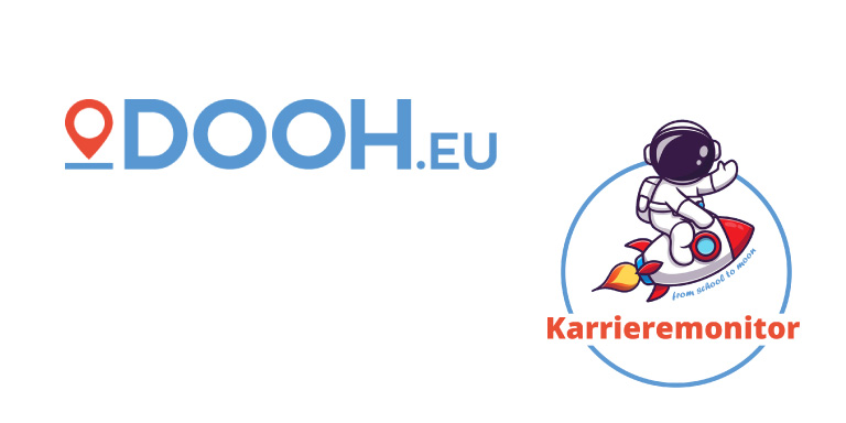Die Logos von DOOH.eu und Karrieremonitor