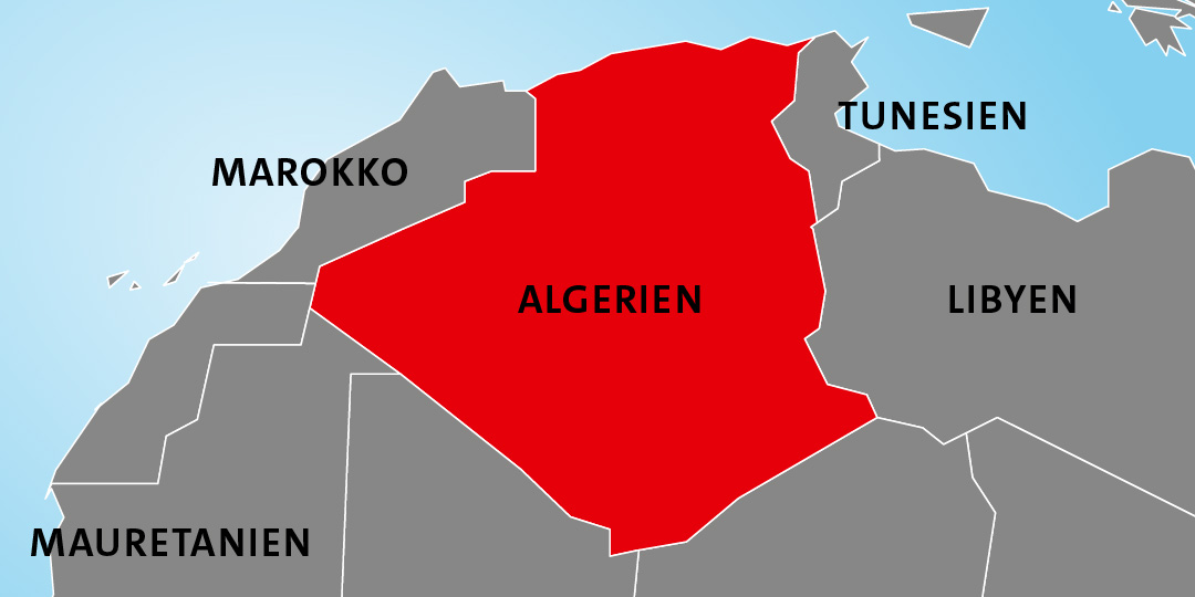 Lage von Algerien in Afrika