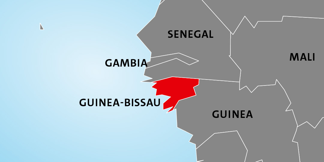 Lage von Guinea-Bissau in Afrika Lage von Guinea-Bissau in Afrika
