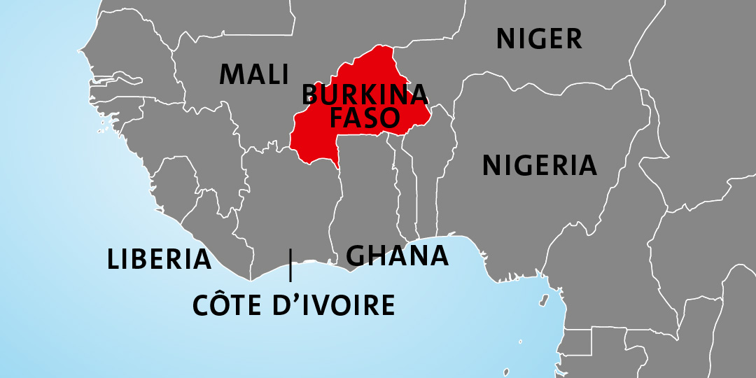 Lage von Burkina Faso in Afrika Lage von Burkina Faso in Afrika