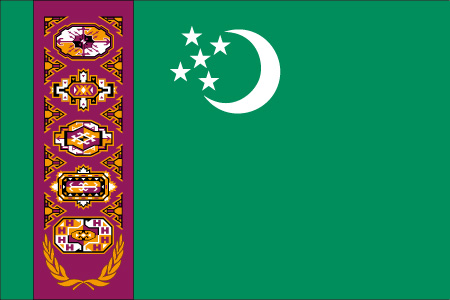 Flagge Turkmenistan