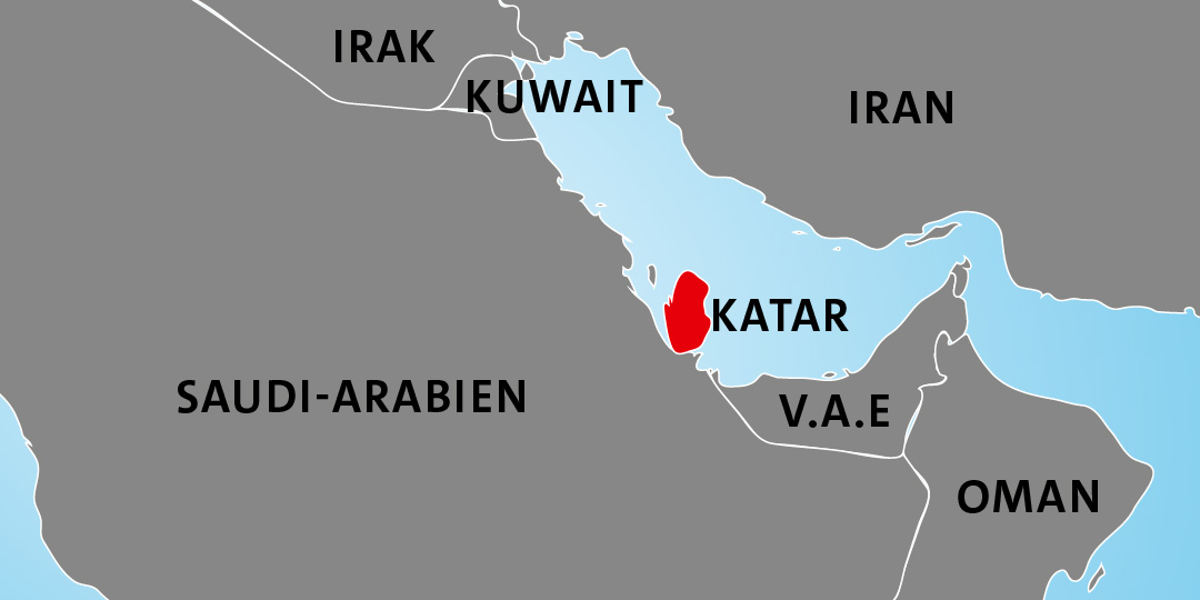 Lage von Katar in Asien