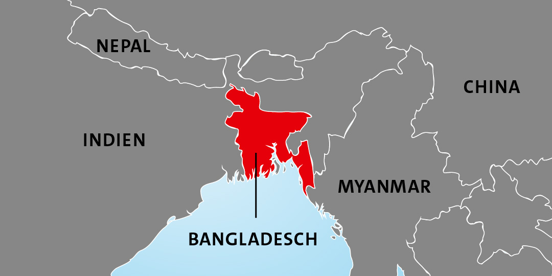 Länderkarte Bangladesch