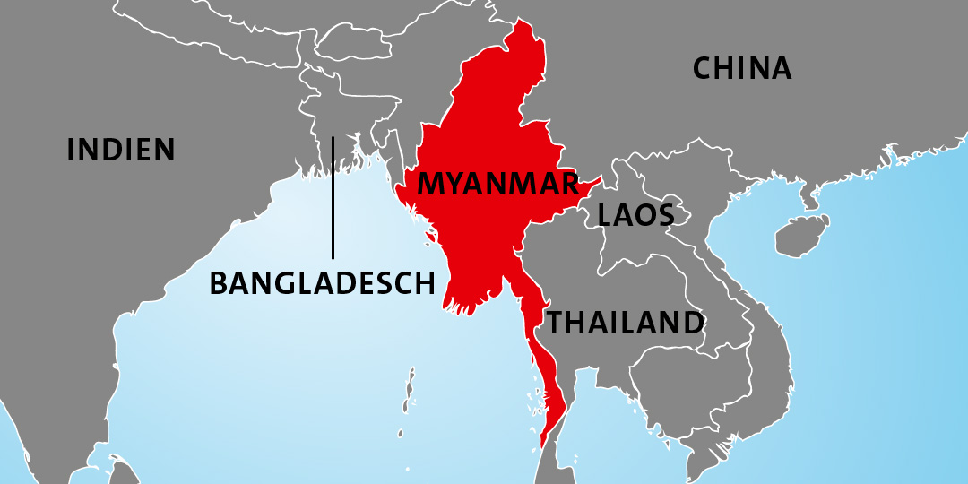 Länderkarte Myanmar Länderkarte Myanmar