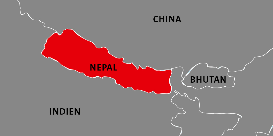 Länderkarte Nepal Länderkarte Nepal