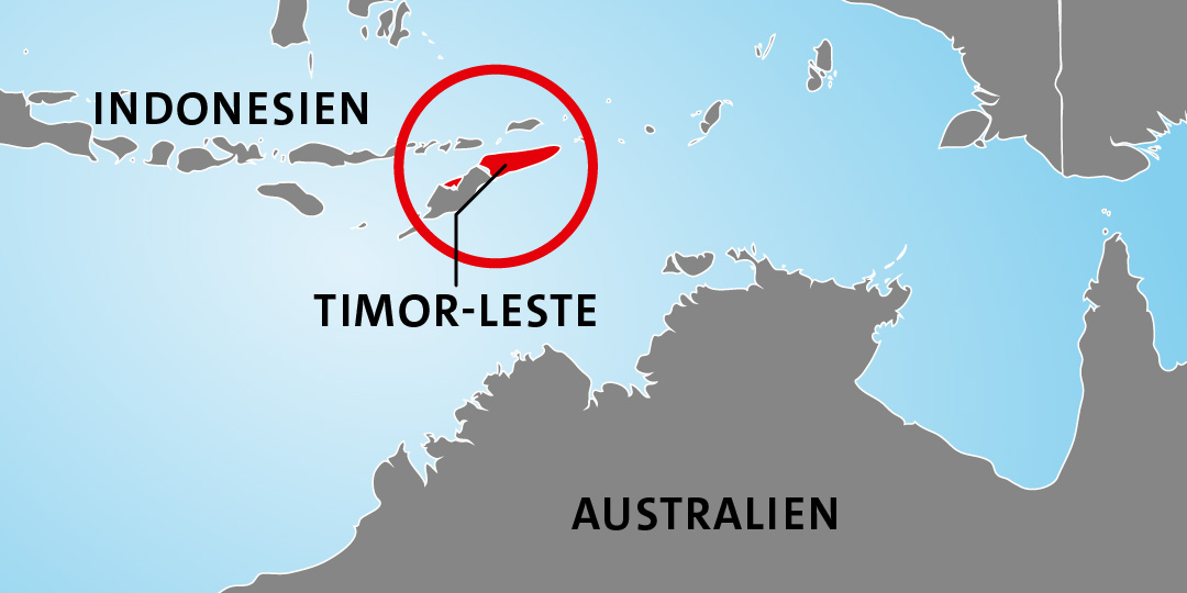 Lage von Timor-Leste Lage von Timor-Leste