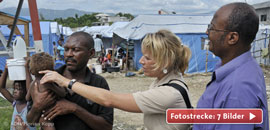 Helferin in Haiti