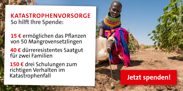 Katastrophenvorsorge: Jetzt spenden & helfen!