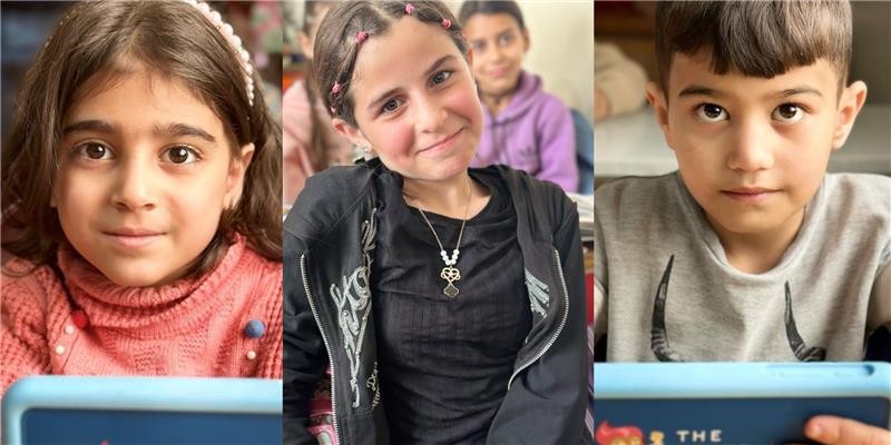 Tala, Lana und Nidal sind Teil des Bildungsprojekts im Libanon Tala, Lana und Nidal sind Teil des Bildungsprojekts im Libanon