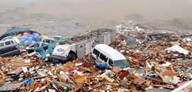 Erdbeben Japan, Tsunami Pazifik, Bild der Verwüstung