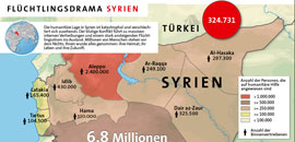 Infografik "Flüchtlingsdrama Syrien in Zahlen"