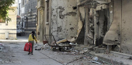 Zerstörtes Haus in Syrien