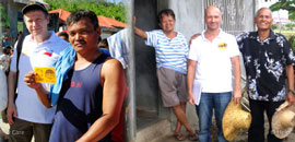 Taifun Hagupit: Karl-Otto Zentel (links im Bild) und Henning Hillmer (rechts im Bild) berichten von der Lage vor Ort