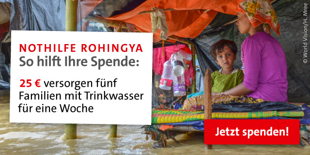 Die Rohingya sind auf Nothilfe angewiesen. Helfen Sie mit - jetzt mit Ihrer Spende! Die Rohingya sind auf Nothilfe angewiesen. Helfen Sie mit - jetzt mit Ihrer Spende!