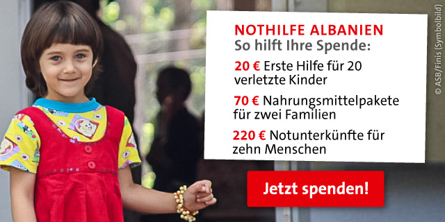 Nothilfe Albanien - jetzt spenden und helfen!
