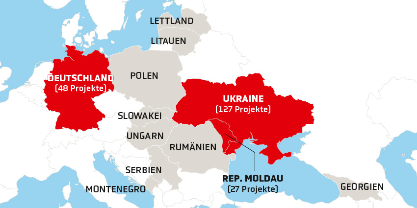 Länderübersicht: Hilfe für Menschen aus der Ukraine