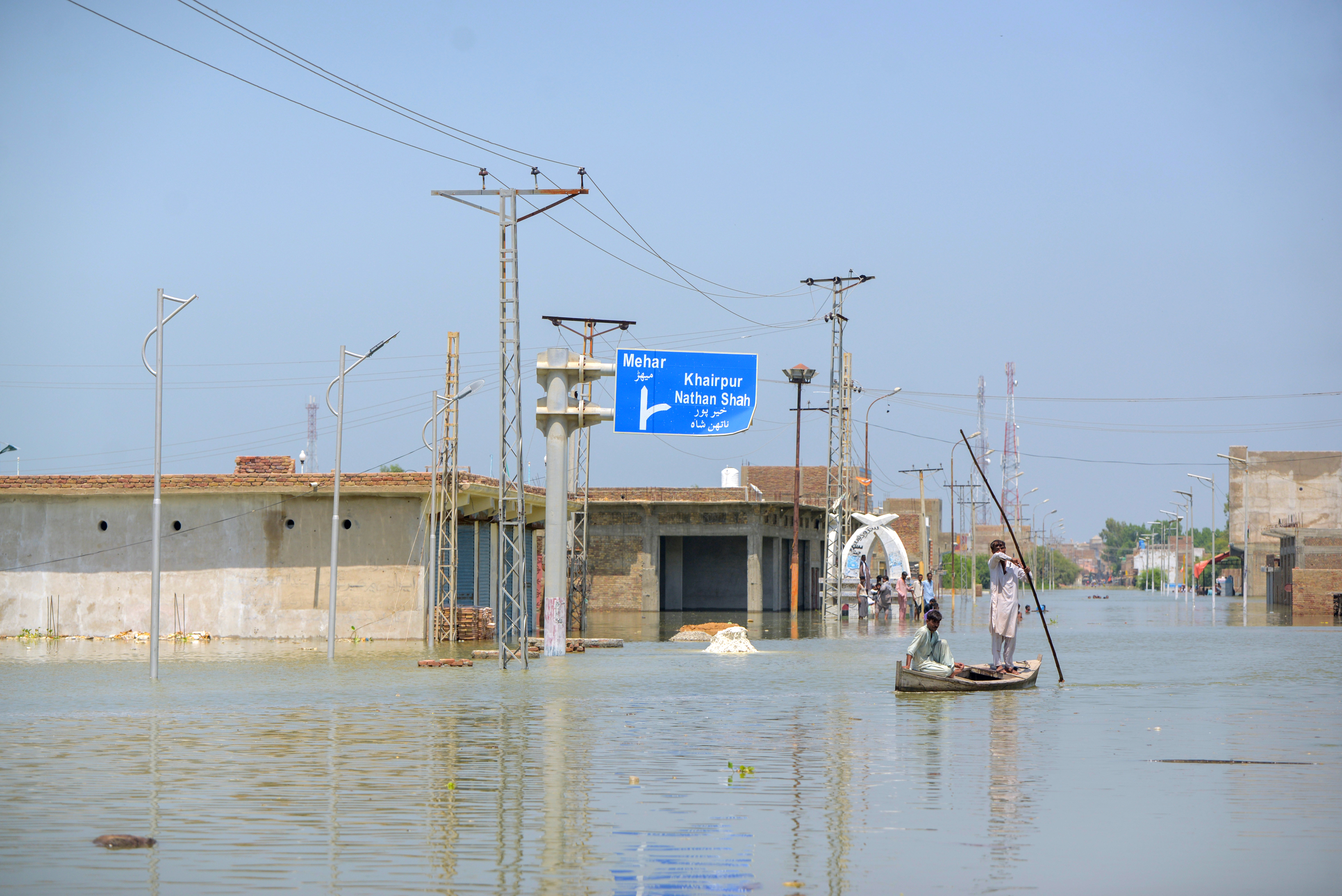 Der Monsun hat in Pakistan viele Teile der Infrastruktur zerstört