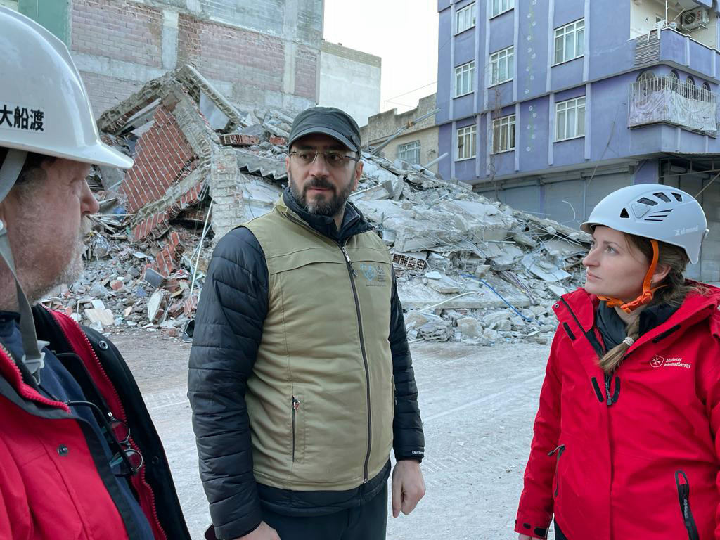 Helfende von den Maltesern im türkischen Erdbebengebiet 