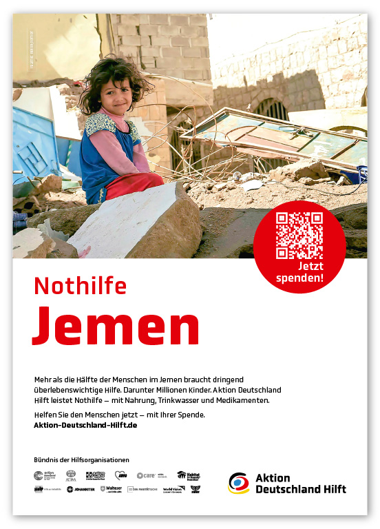 Freianzeigen Motiv Hunger im Jemen Freianzeigen Motiv Hunger im Jemen