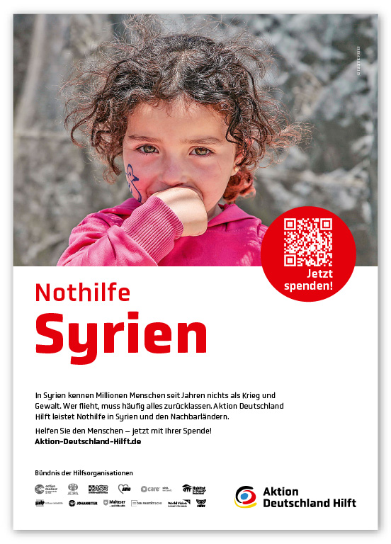Freianzeigen Motiv Hilfe für Syrien und Nahost Freianzeigen Motiv Hilfe für Syrien und Nahost