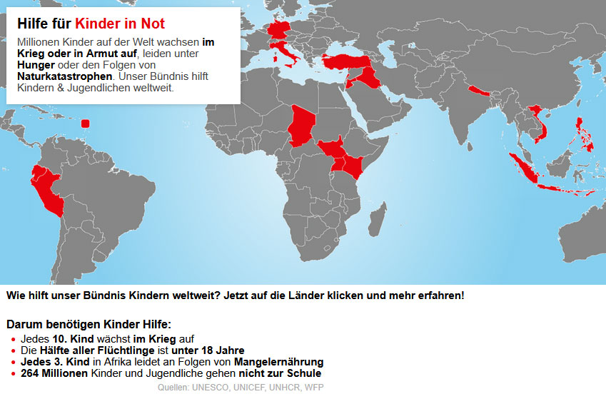 Infografik: Hilfe für Kinder in Not Infografik: Hilfe für Kinder in Not