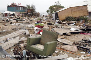 Erdbeben Chile Zerstörte Häuser