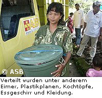 Verteilung von Hilfsgütern