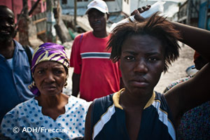 Haiti: verzweifelte Frau