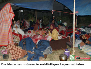 Erdbeben Indonesien - Flüchtlingscamp