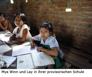 Zyklon Birma: Kinder in der Schule