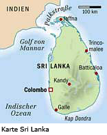 Karte Sri Lanka