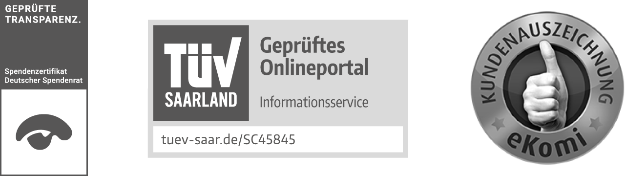 DSR, TÜV, ekomi Siegel DSR, TÜV, ekomi Siegel